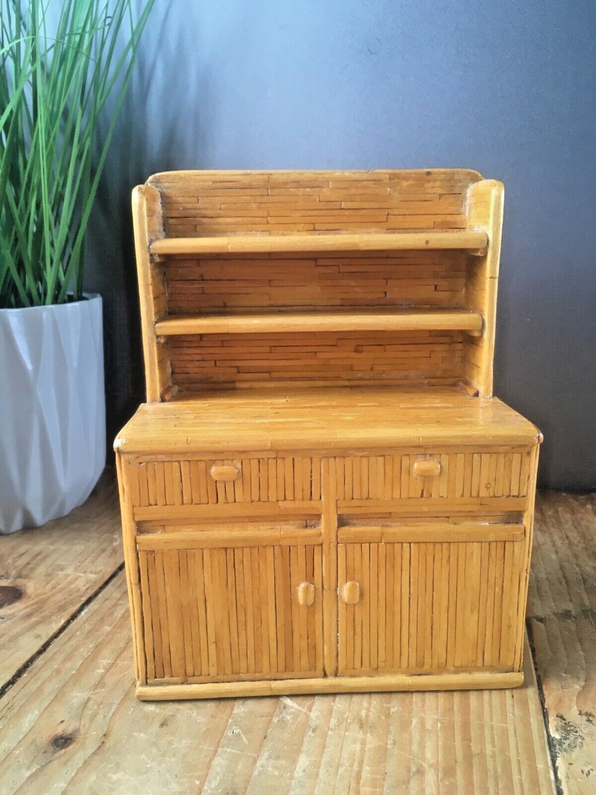 photo furniture Mini Vintage Matchstick Scratch Built Model Welsh Dresser Dolls House Furniture