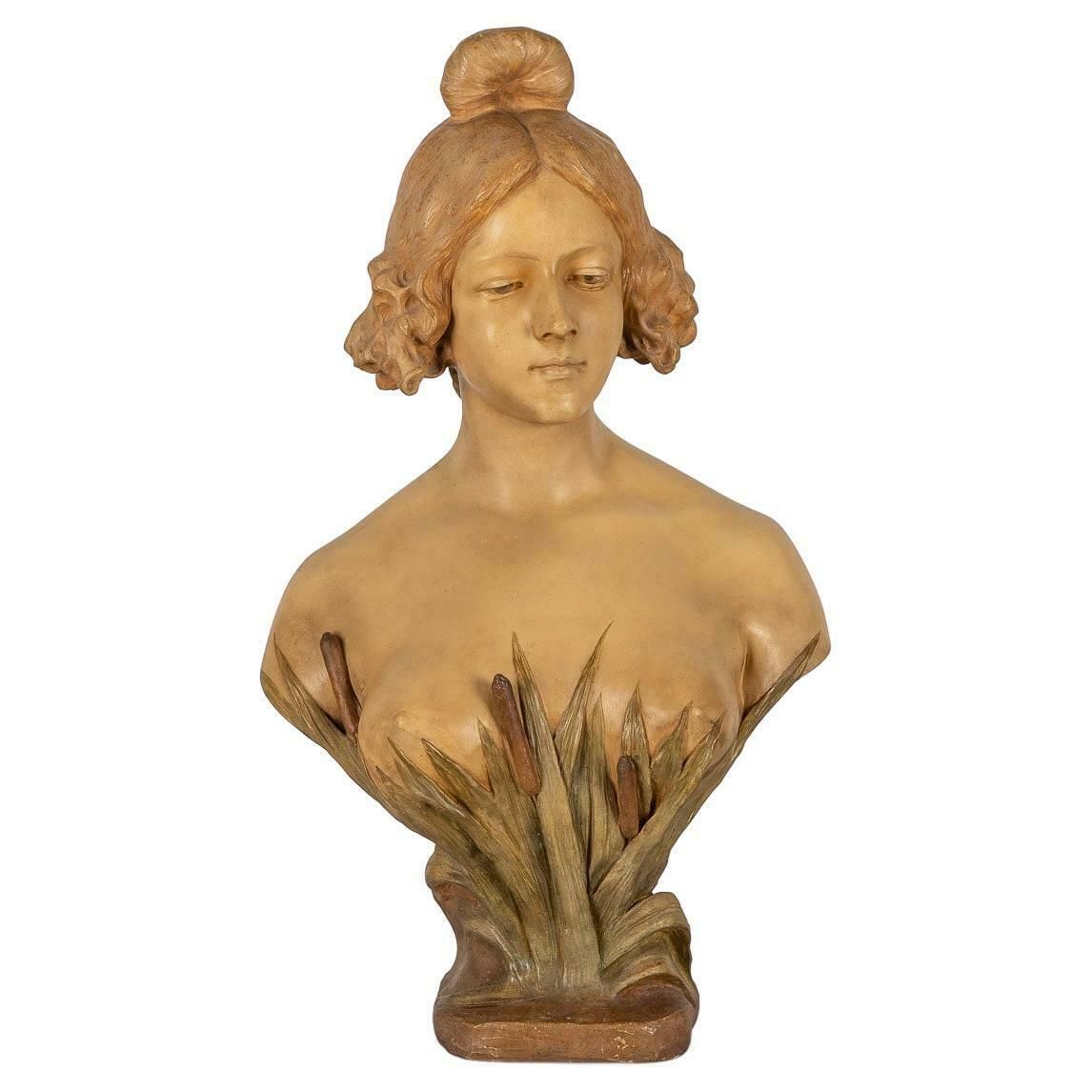 20th Century French Art Nouveau Terracotta Bust, A Gory, C.1900