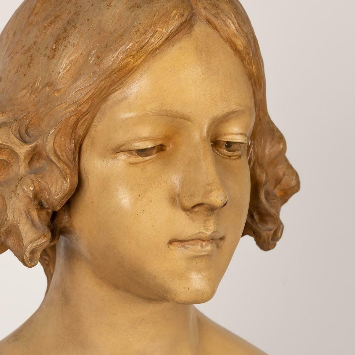 20th Century French Art Nouveau Terracotta Bust, A Gory, C.1900 photo vinterior