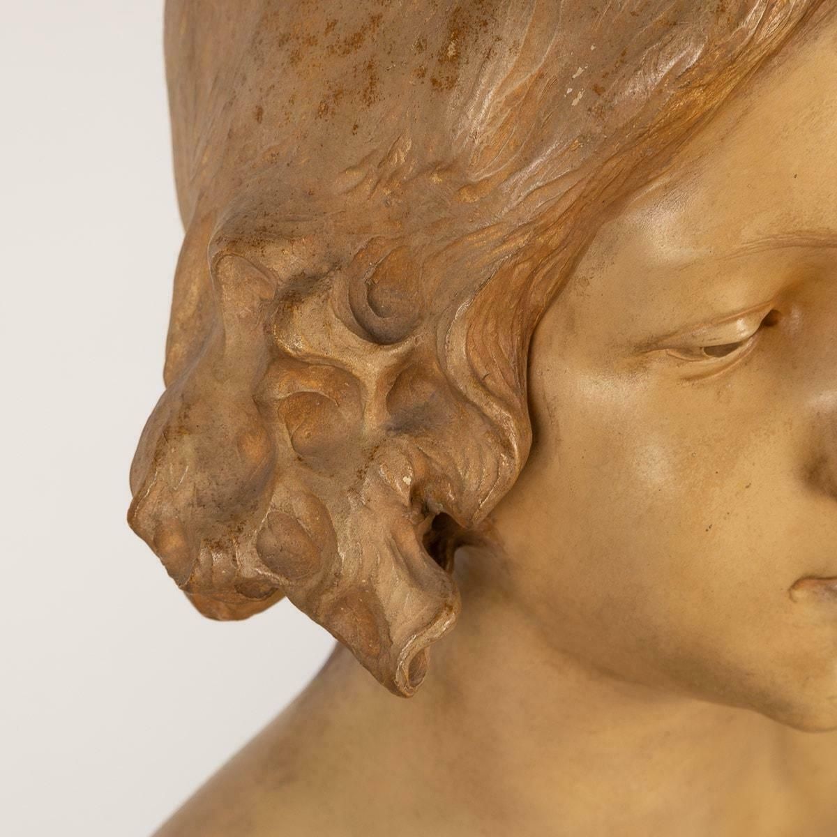 20th Century French Art Nouveau Terracotta Bust, A Gory, C.1900 photo buy