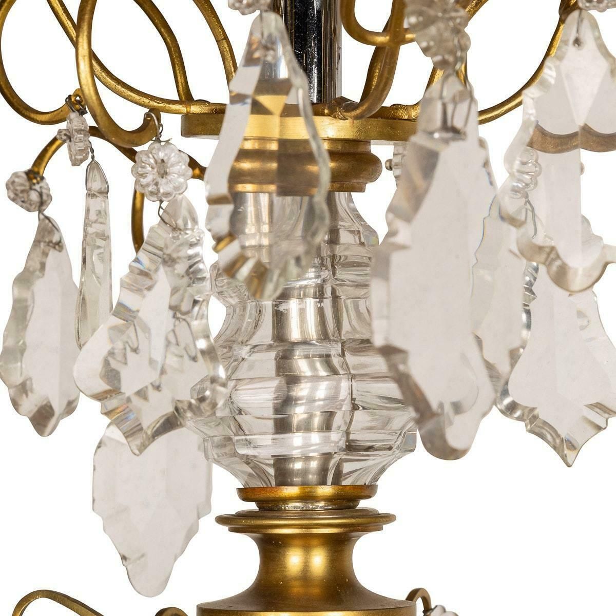 19th Century French Ormolu & Cut Crystal Chandelier, C.1860 photo Lighting