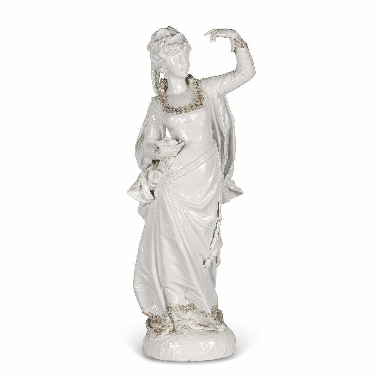 19th Century Capodimonte White Porcelain Figures, C.1890 photo furniture