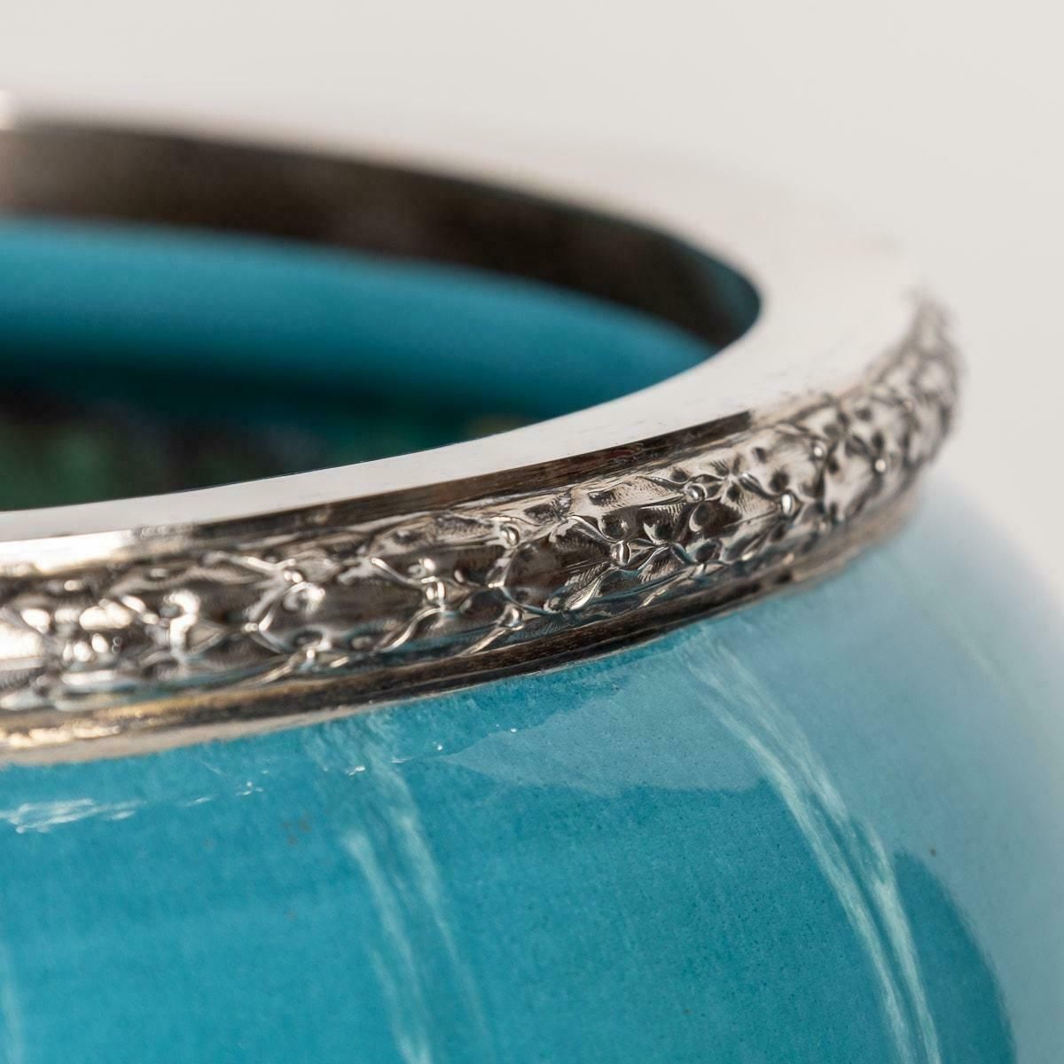 photo furniture 20th Century French Silver Mounted Flambe' Glazed Cachepot, Paris, C.1900