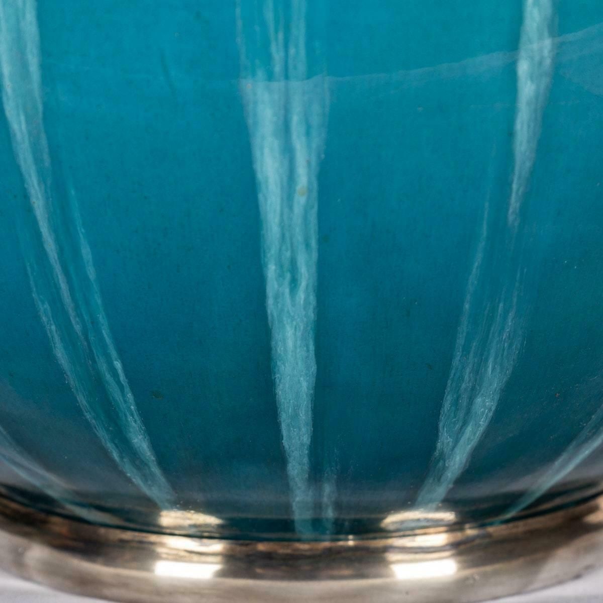 photo vinterior 20th Century French Silver Mounted Flambe' Glazed Cachepot, Paris, C.1900