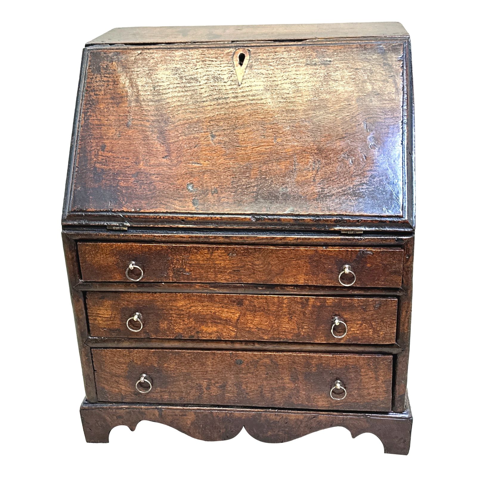 photo furniture Georgian 18th Century Elm Table Top Bureau (England, Circa 1840)