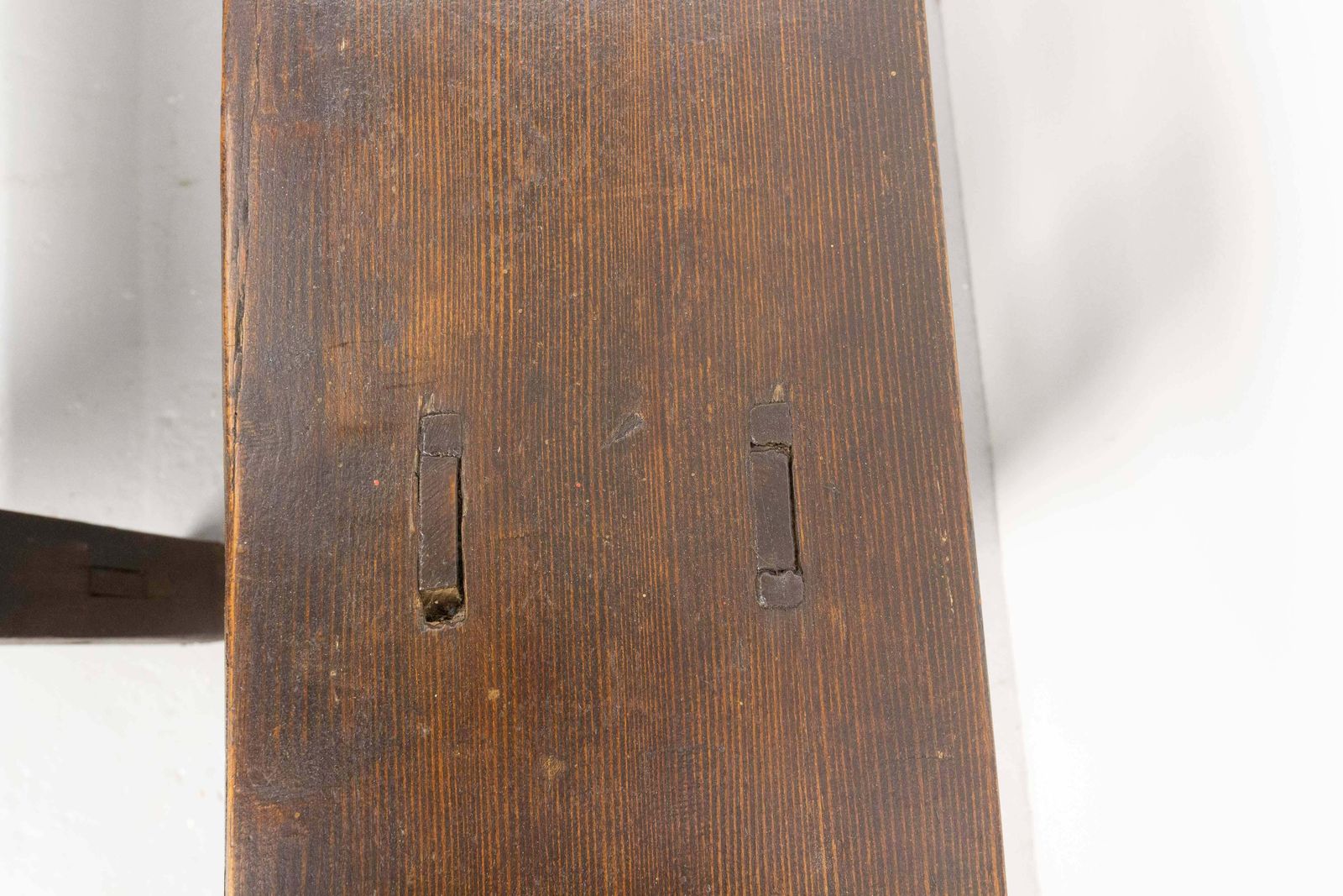 Pair Of French Antique Style Farmhouse Benches Massive Pine Circa 1930 photo vintage