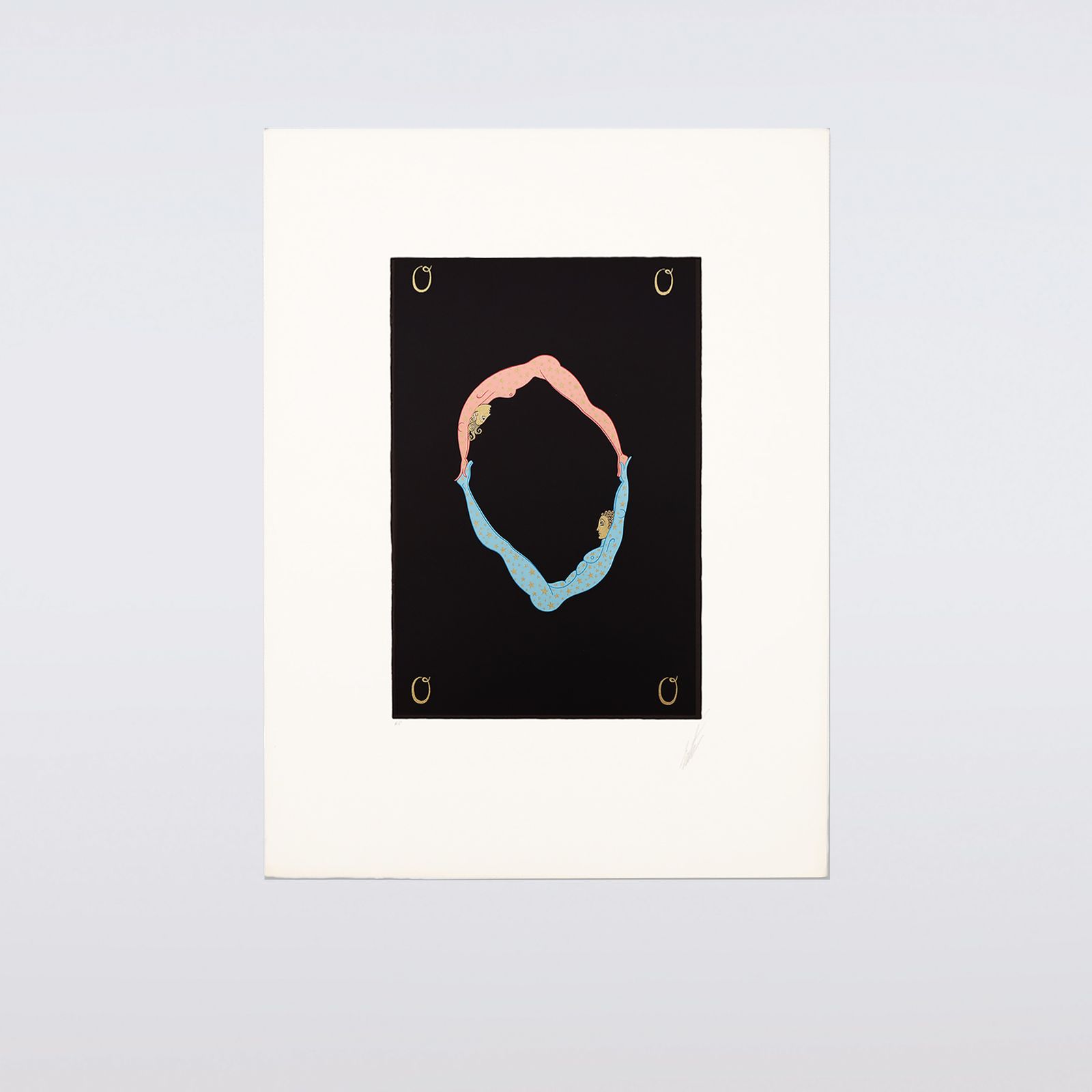 Rare Artist Proof Letter ‘O’ Erté (Romain De Tirtoff)  Alphabet Limited Edition Serigraph Print From 1976 photo vinterior