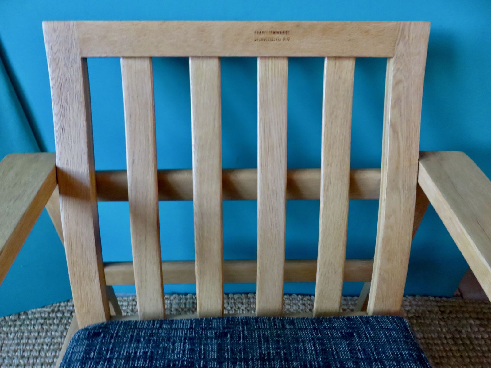 Vintage Armchair In Light Oak By Borge Mogensen, Denmark 1965 photo vintage