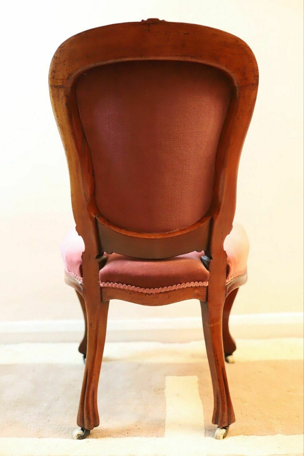 photo for sale A 19th Century Continental Carved Walnut Show Frame Dining Chair
