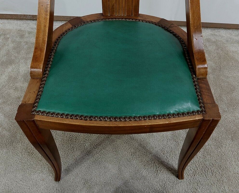 photo vinterior Suite Of 8 Gondola Chairs In Solid Walnut, Art Deco – 1930