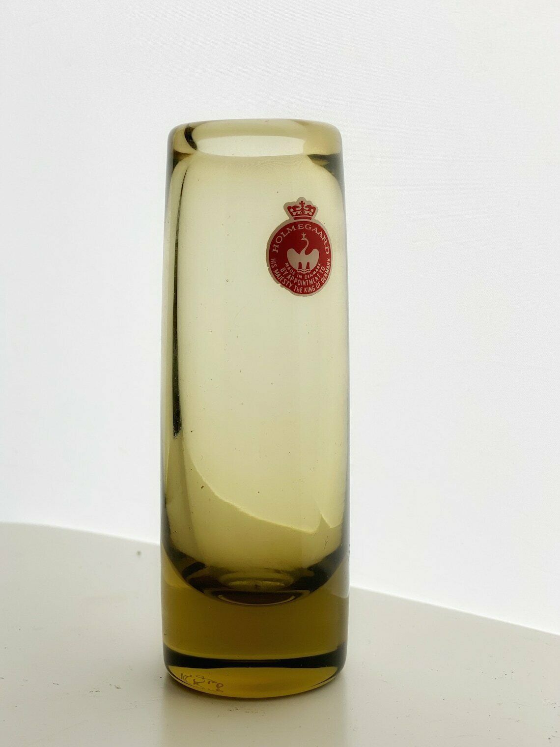 Per Lütken Holmegaard 1960s Scandinavian Glass Chimney Vase photo for sale