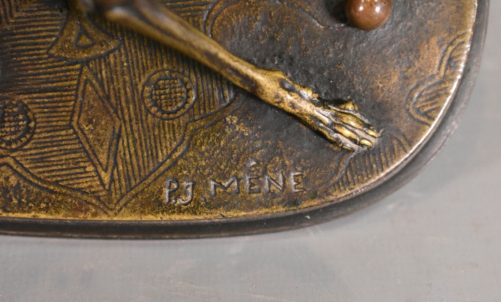 Greyhound With Ball In Bronze By Pierre Jules Mène (1810 1879) photo buy