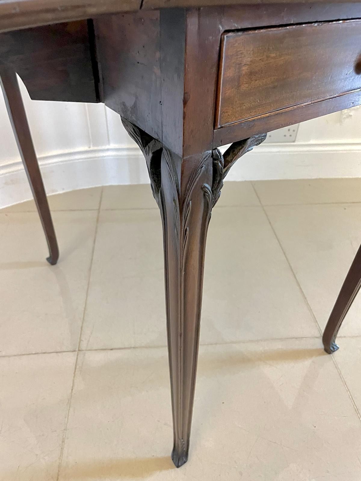 Antique 18th Century Quality Mahogany Inlaid Butterfly Pembroke Table photo vinterior