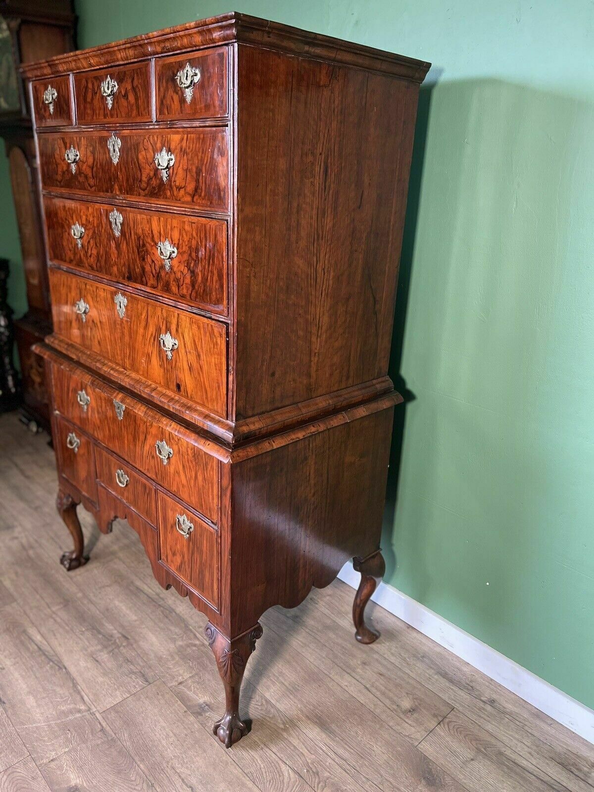 A Very Good 18th Century Walnut Chest On Stand photo for sale