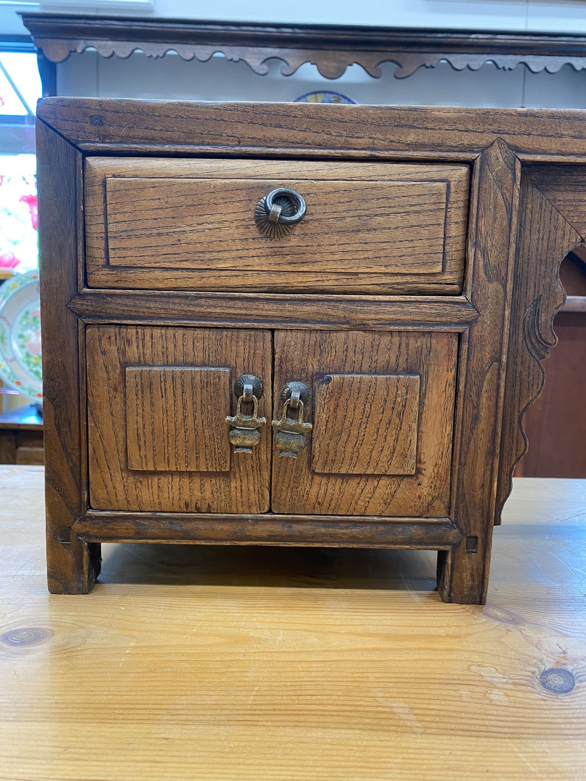 Mid 19th Century Chinese Elm Low Alter Cabinet photo 335.0