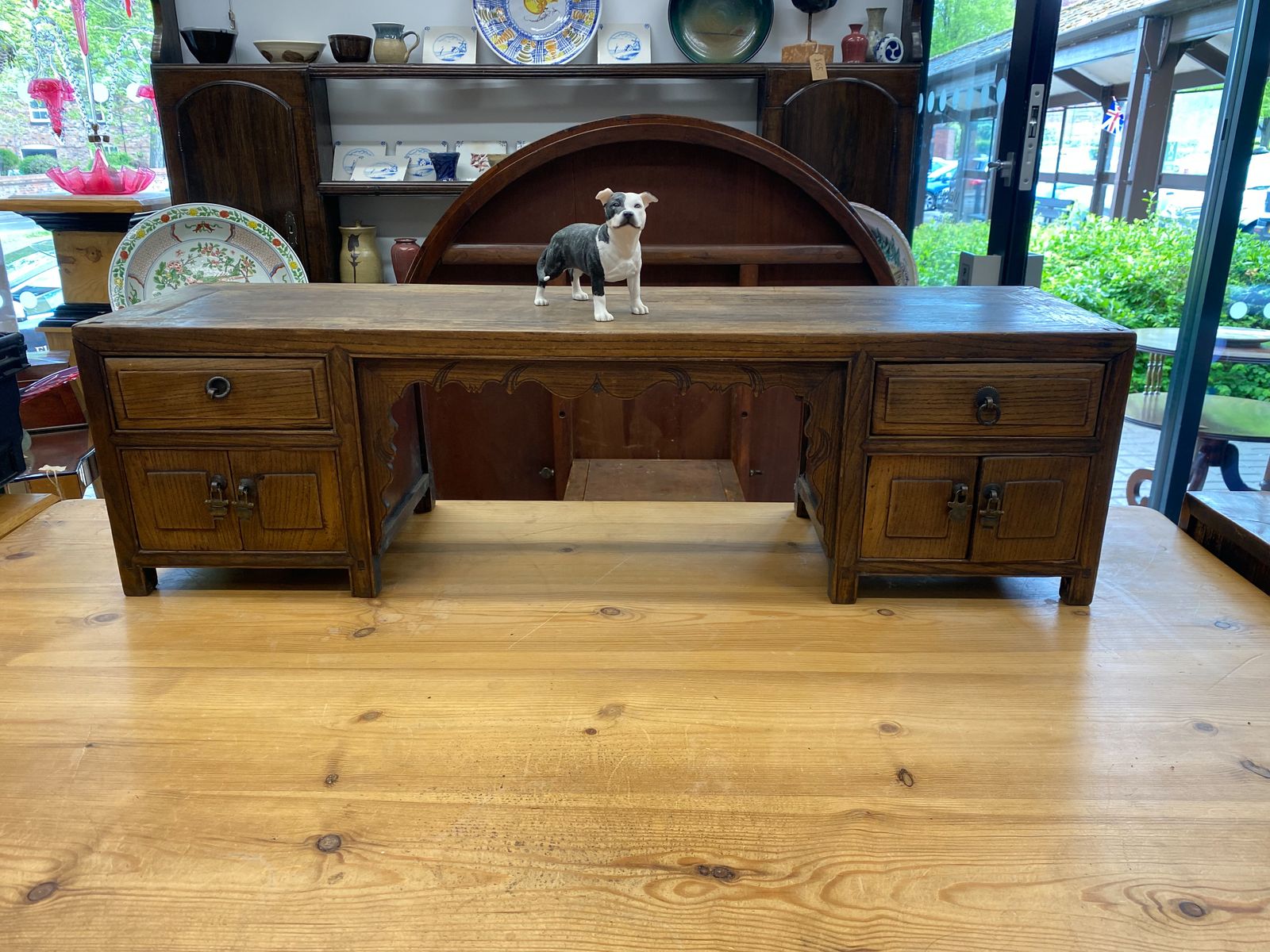 Mid 19th Century Chinese Elm Low Alter Cabinet