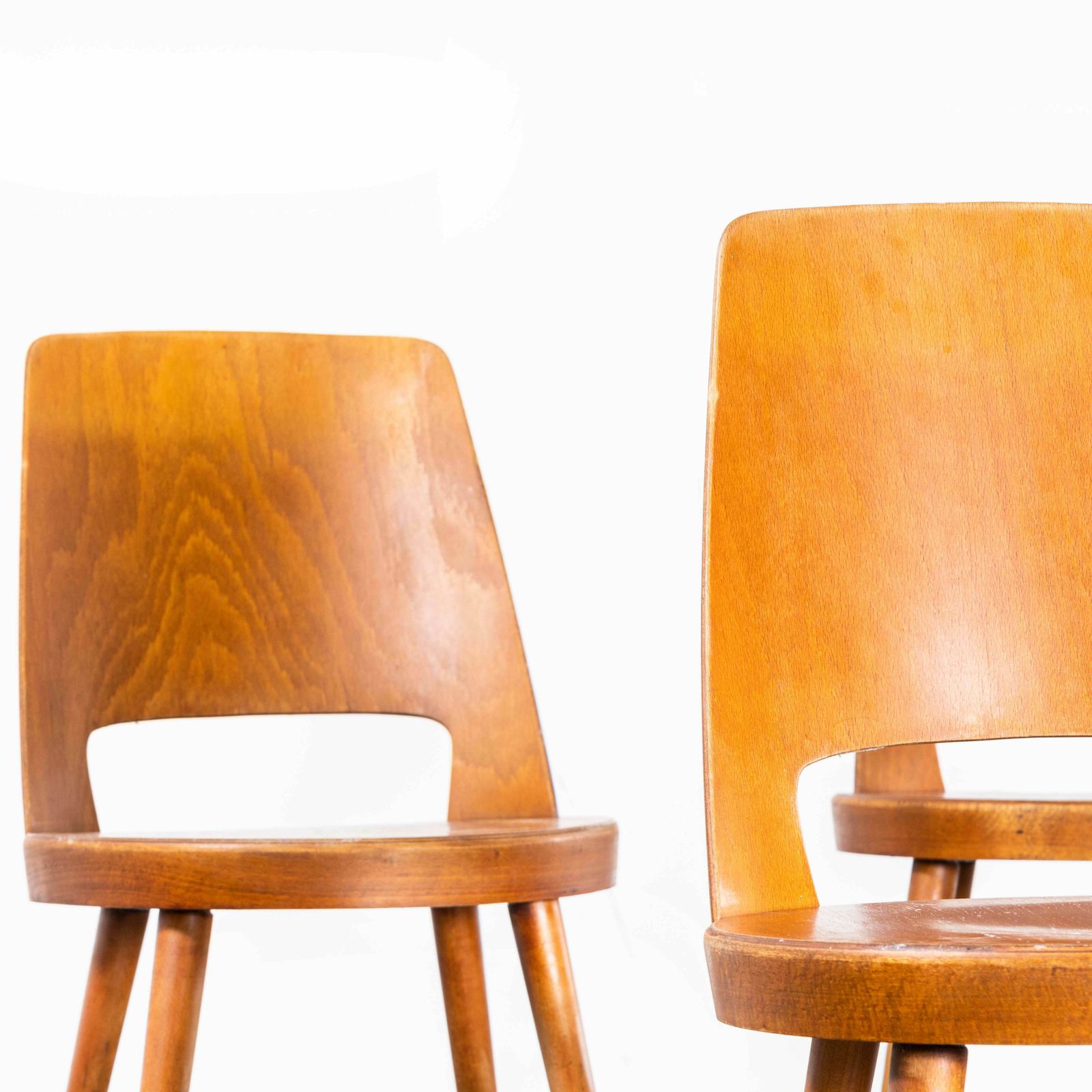 1960’s French Baumann Honey Beech Bentwood Mondor Dining Chair – Set Of Four photo Furniture