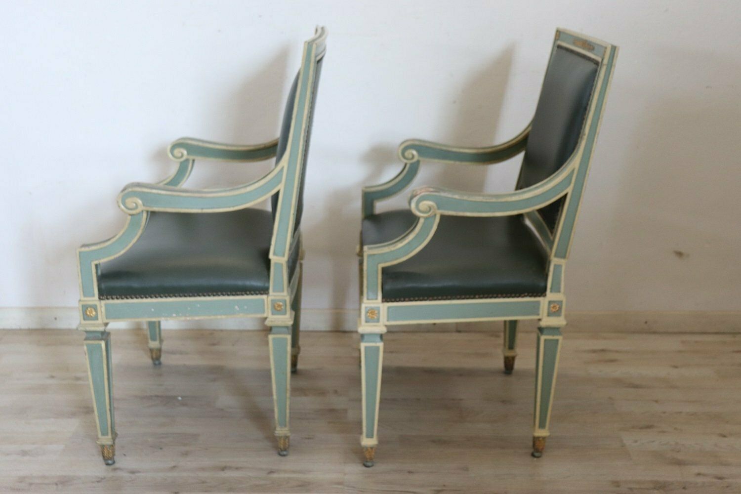 photo furniture Lacquered Wood Armchairs, 1930s, Set Of 2