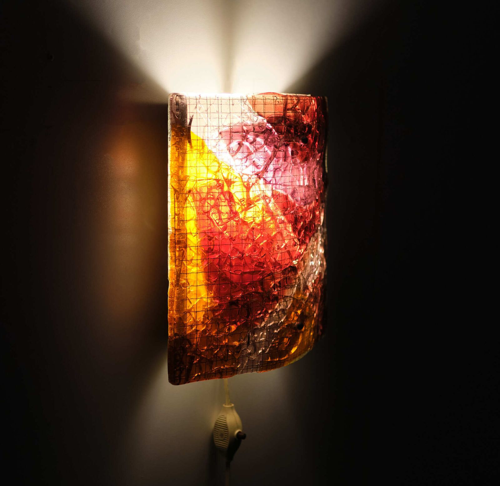 Art Glass Studio "Van Tetterode" In Amsterdam Wall Lamp, 1950s photo Art