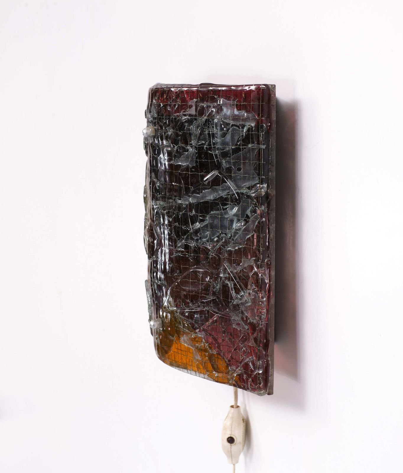 photo furniture Art Glass Studio "Van Tetterode" In Amsterdam Wall Lamp, 1950s