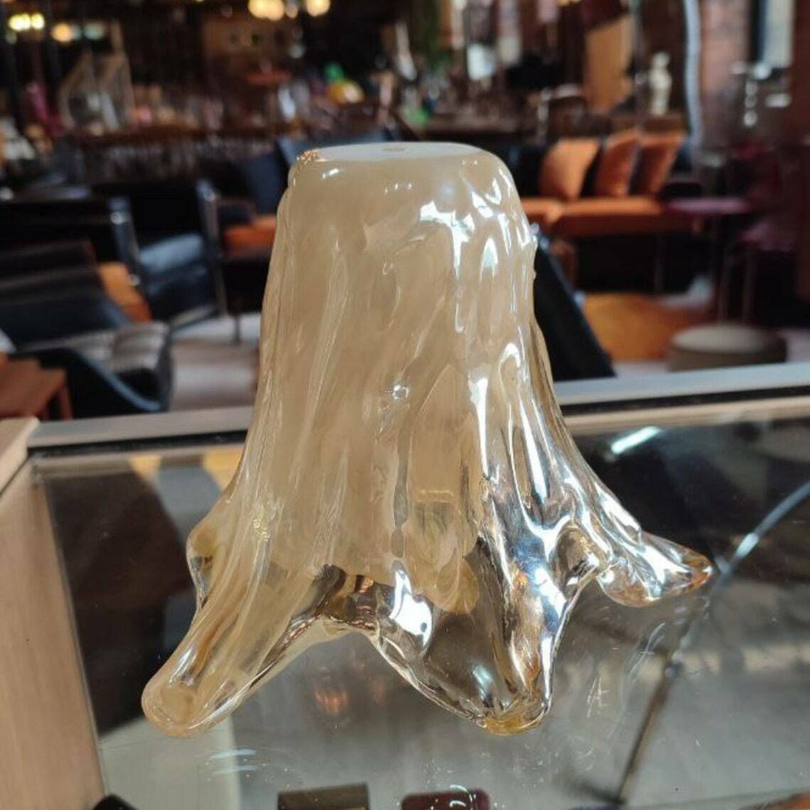 Luxurious Vintage Murano Handkerchief Crystal Vase   Made In Italy photo Home Decor