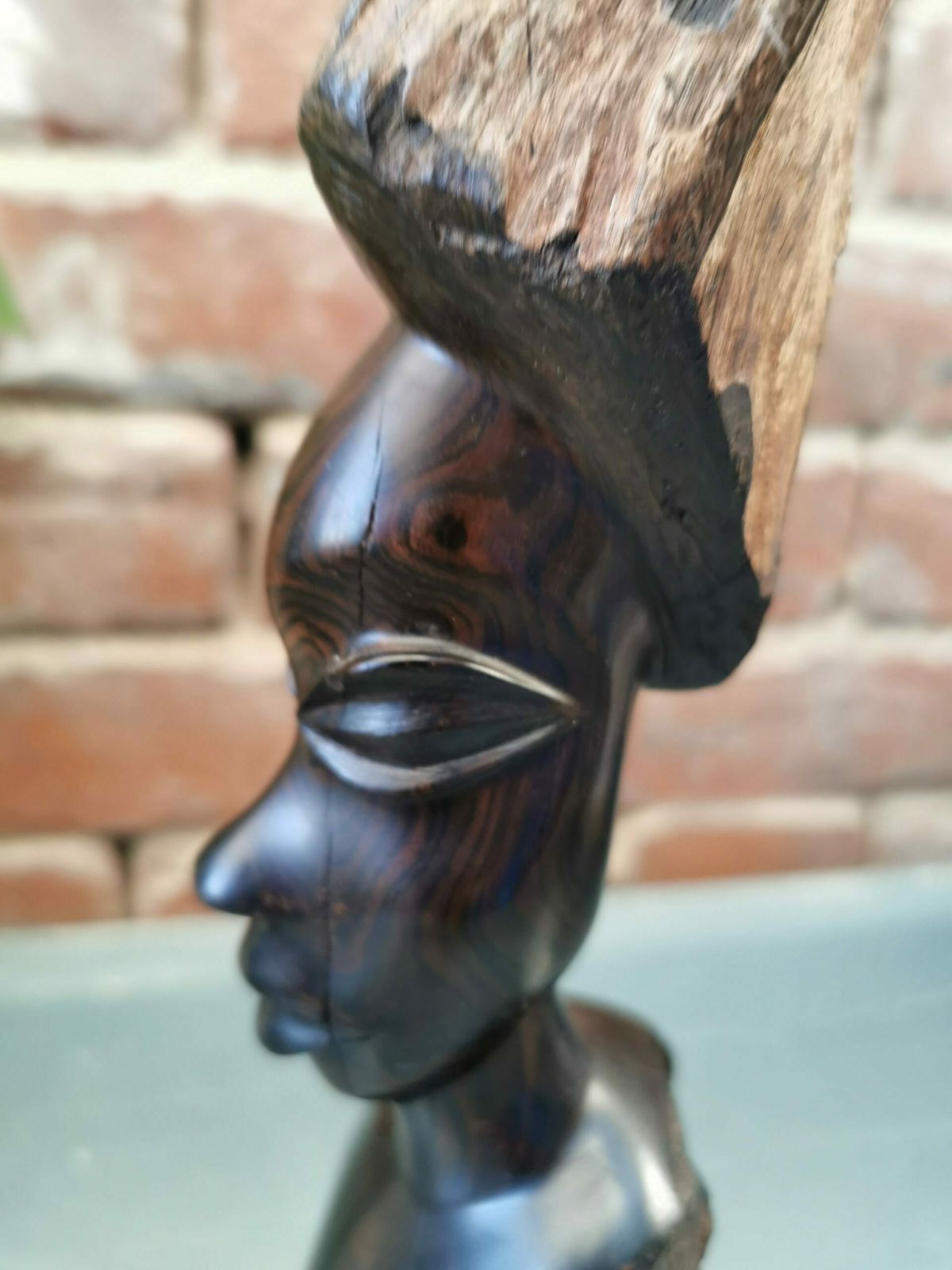 Mid Century African Wood Carving photo vintage