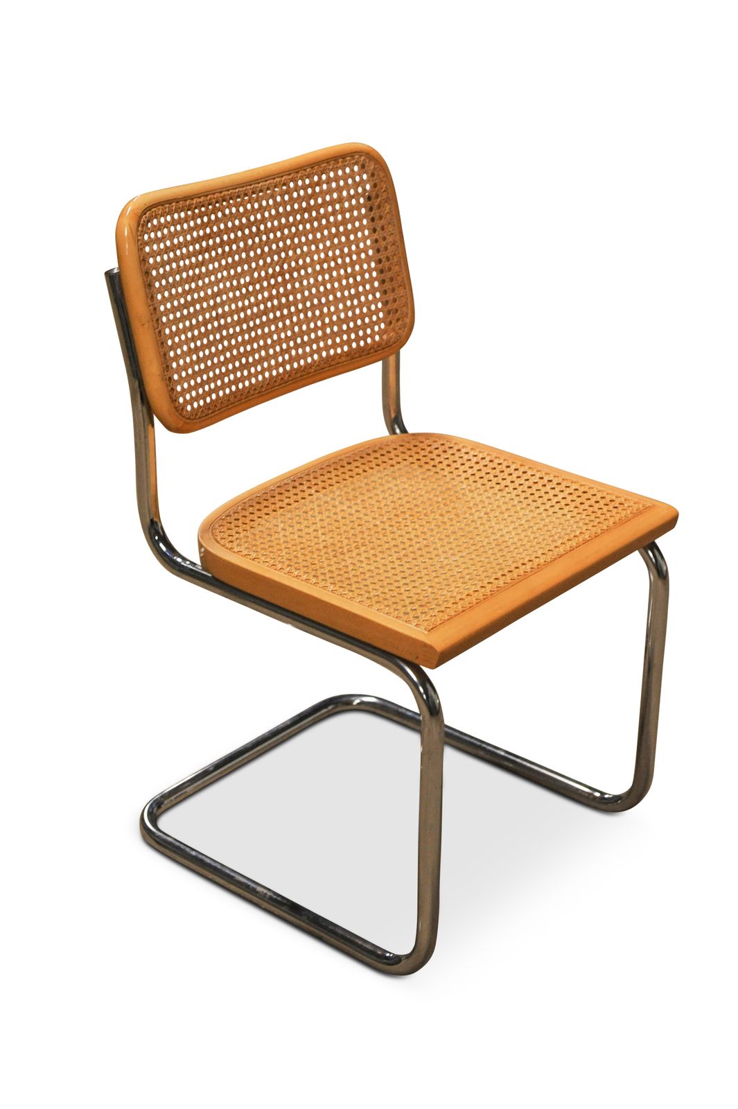 Cesca B 32 Blonde Wood Cantilever Chair With Weave Seat A Later Marcel Breuer Made In Italy Ol