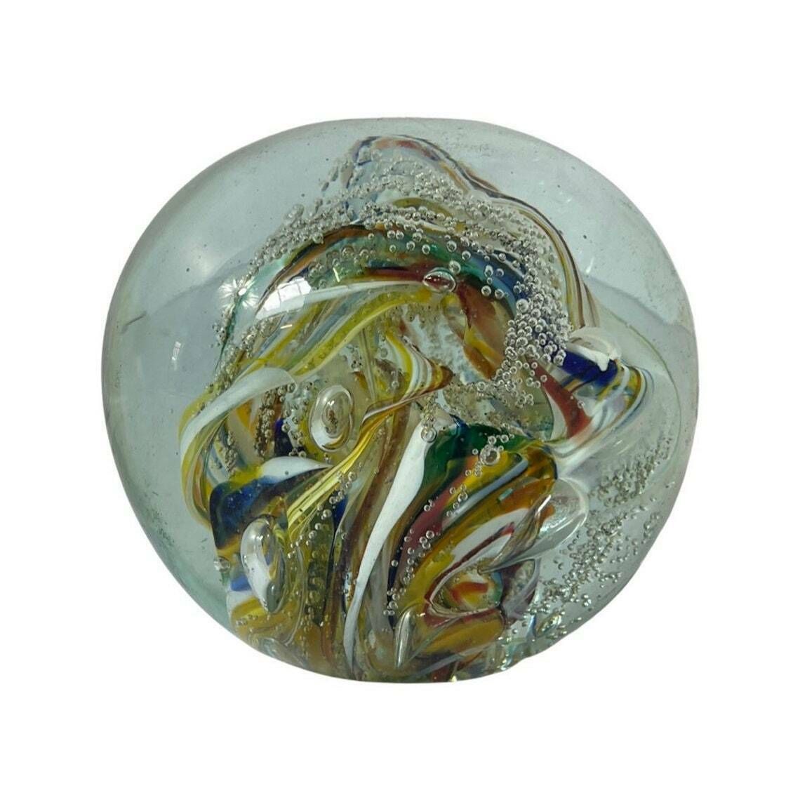 Handmade Murano Paperweight Paperweight Floral Decor photo for sale