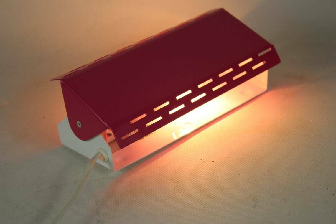 W.L.P. Roze Wandlamp Uit De Jaren 1960 – Bedlamp Met Verstelbare Kap photo 53.0