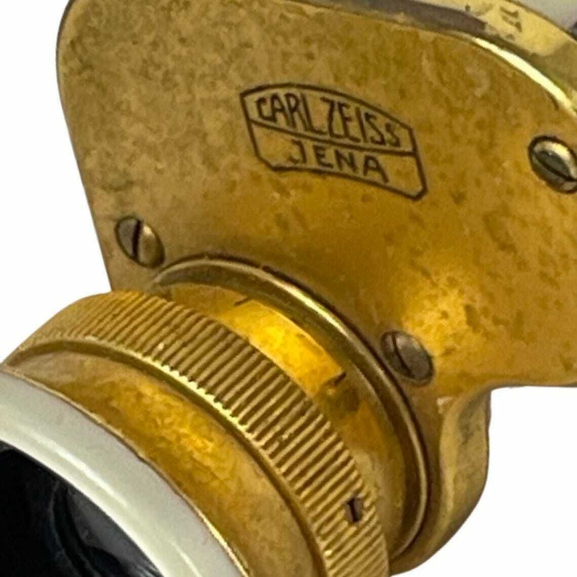 Carl Zeiss Jena Teleater Antique German Made Theater Viewer Binoculars Opera Glasses Brass Casing With Mother Of Pearl Ca. 1930 photo Home Decor