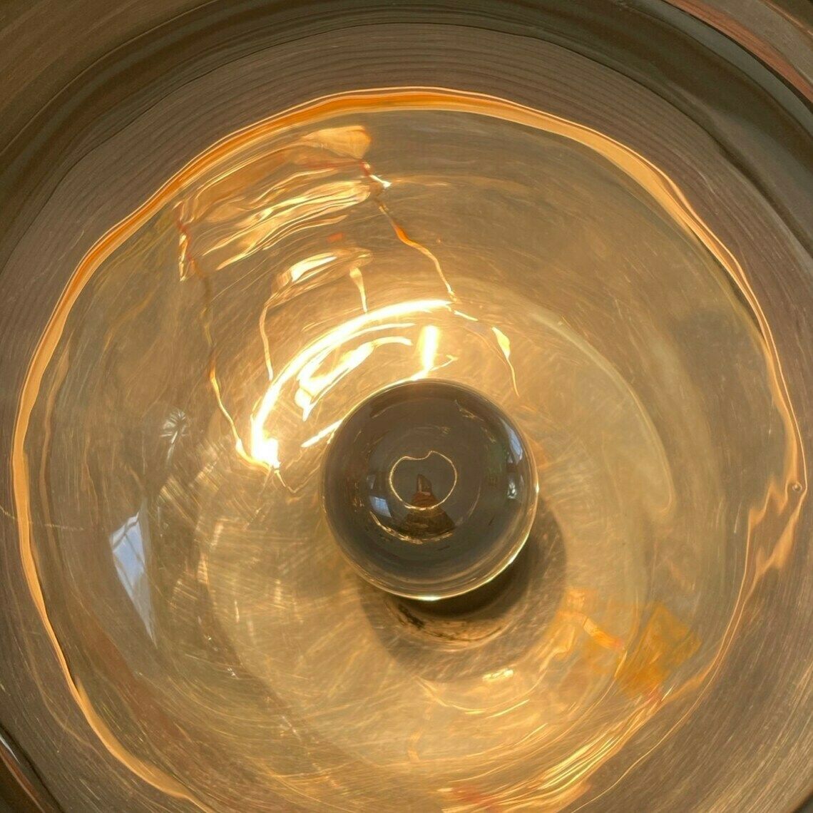 Pop Art Space Age Design Xl Chromen Tafellamp Met Bolvormige Glazen Kap photo for sale