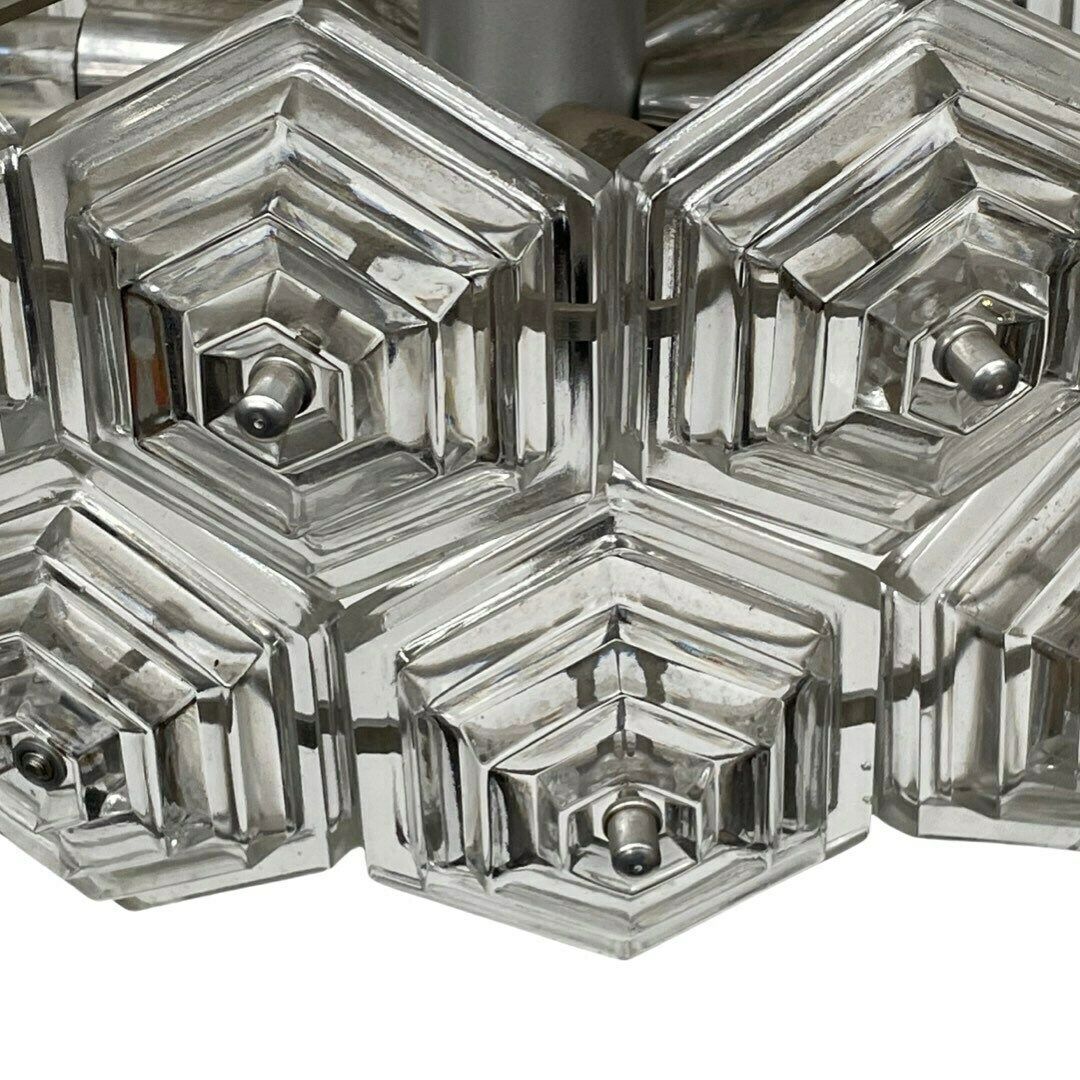 Veb Kristallleuchte Ebersbach – Kristallen Hanglamp – Model Sputnik – Massief Glas (Geen Barsten) photo for sale