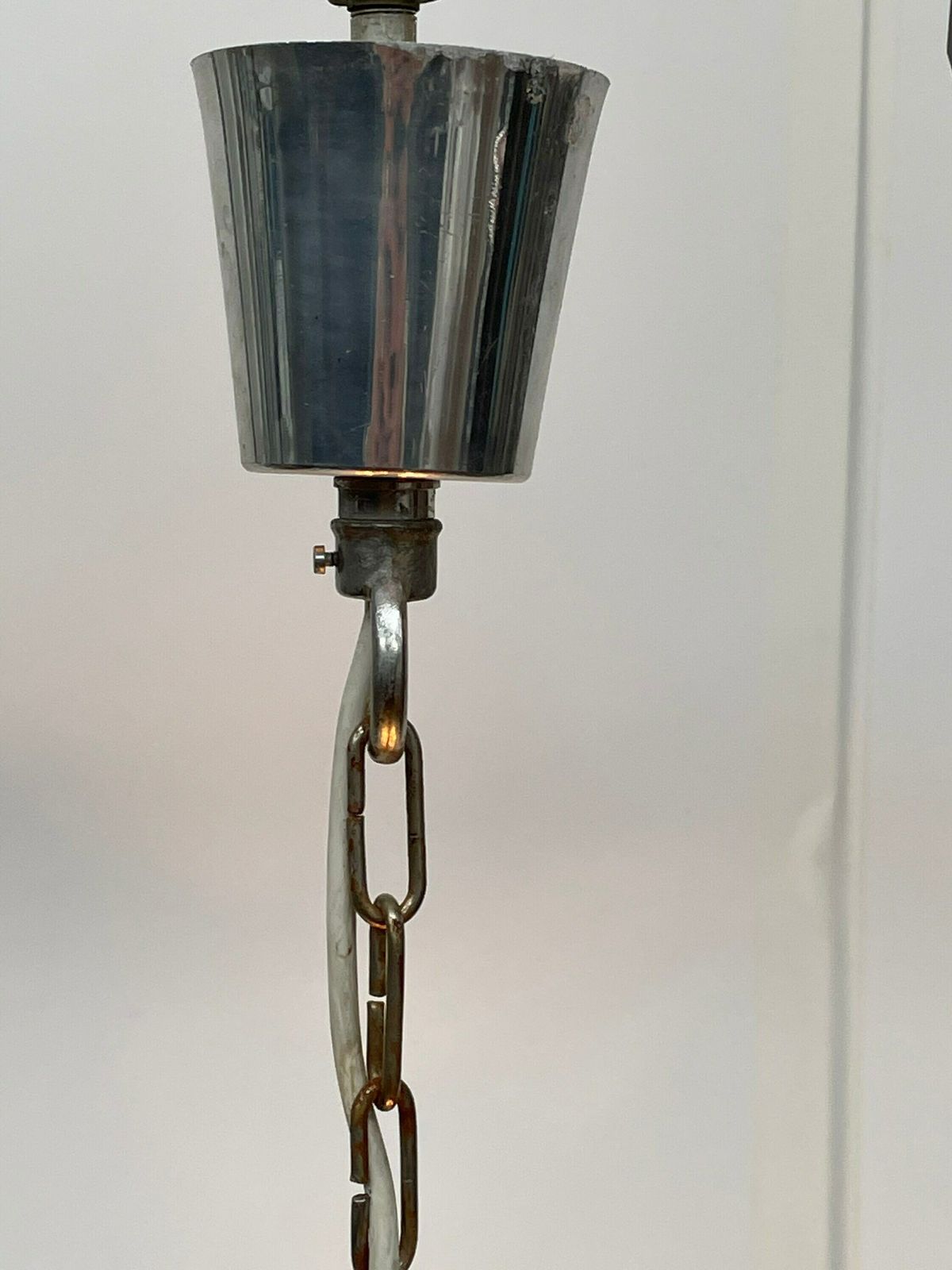 Veb Kristallleuchte Ebersbach – Kristallen Hanglamp – Model Sputnik – Massief Glas (Geen Barsten) photo vintage