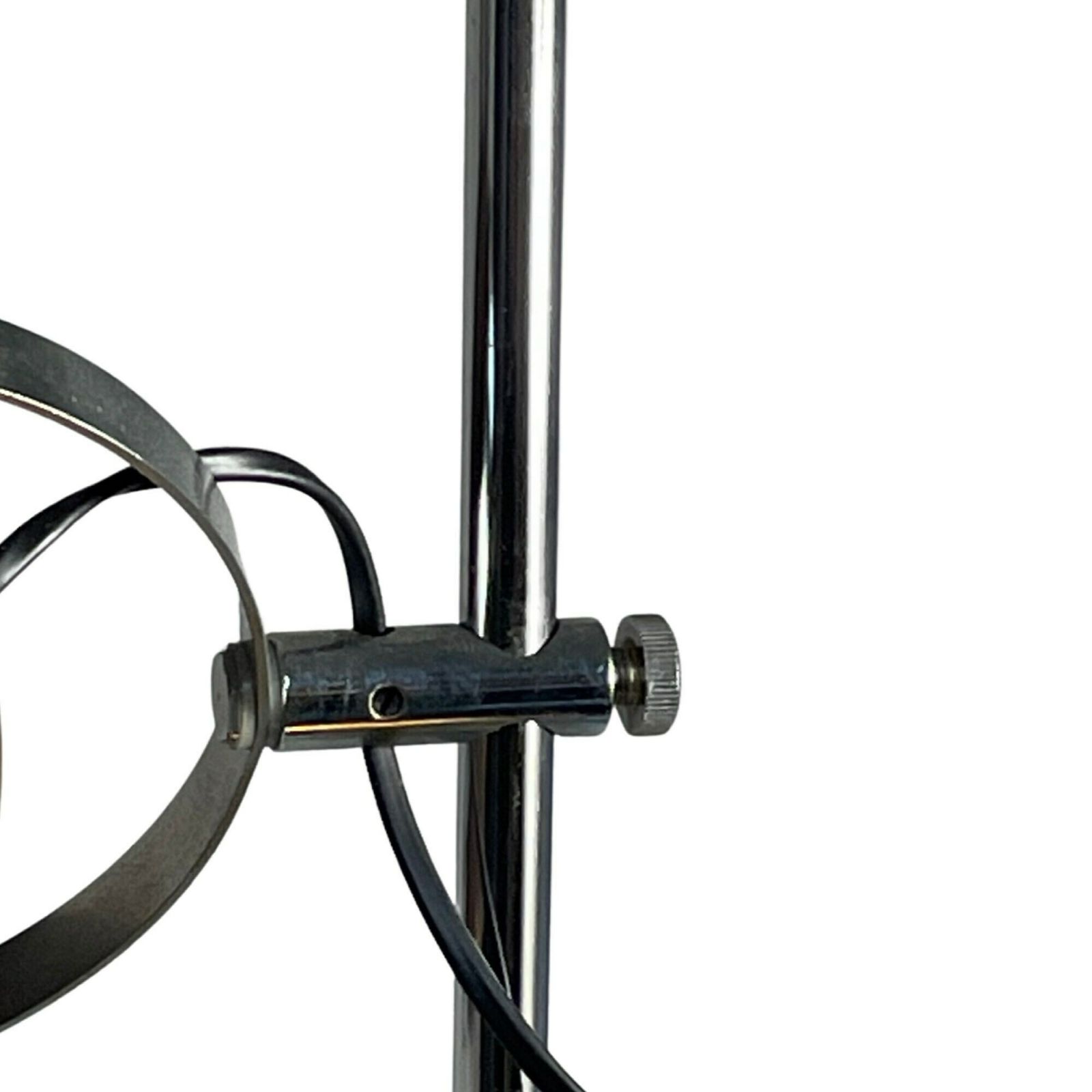 Gepo   Space Age Design / Mcm Floor Lamp With Two Shades   Brown Shades On A Chrome Base photo Lighting