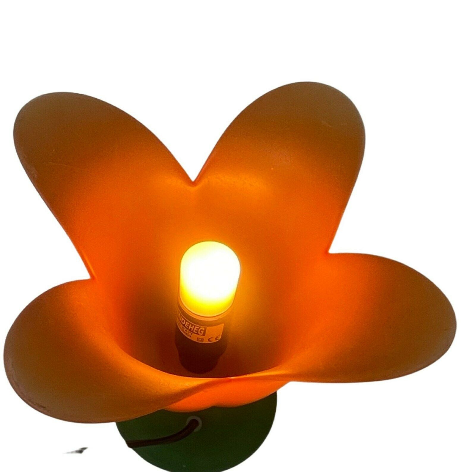 Vandeheg   Table Lamp Made From Glass   Green/Orange   Model Tullip photo for sale
