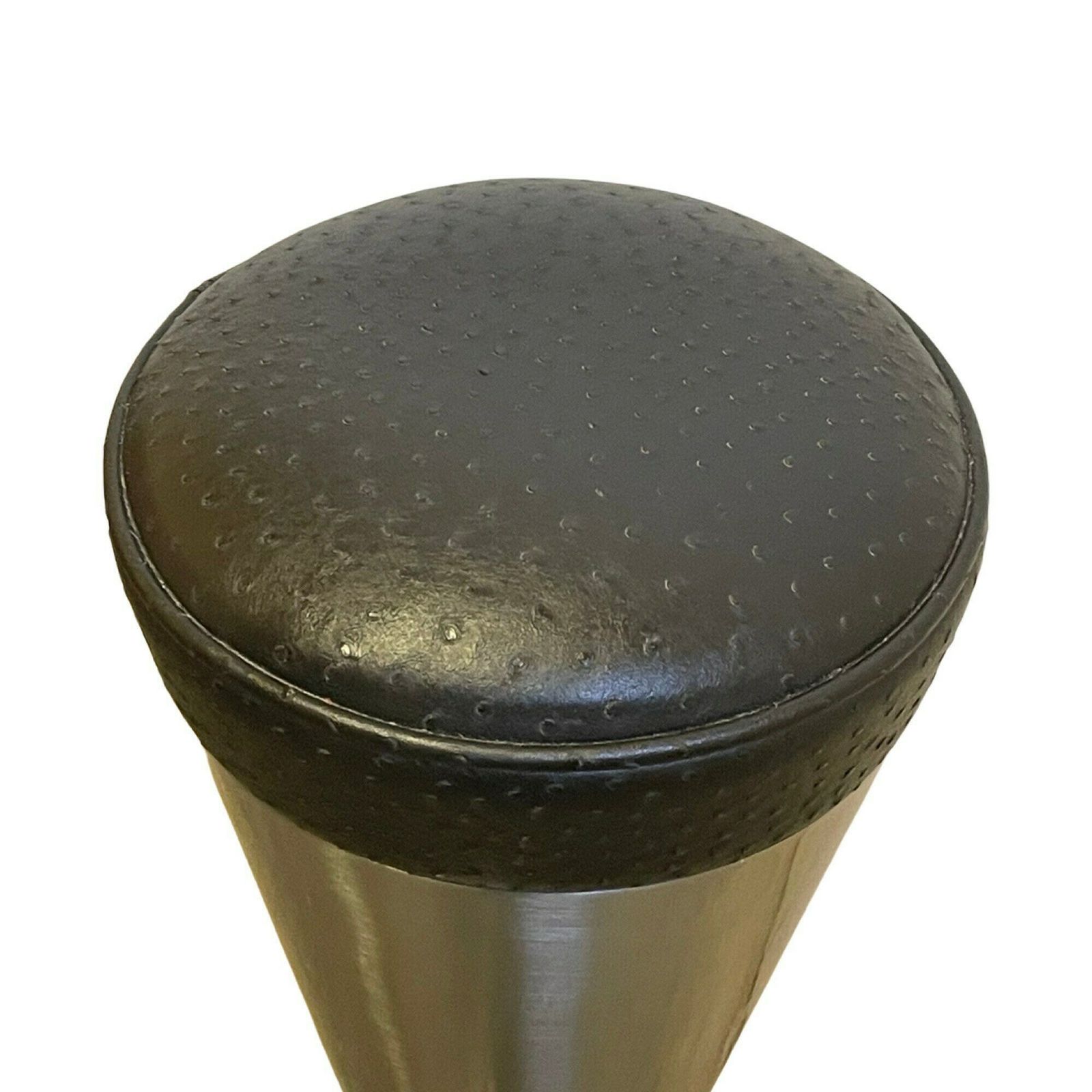 Leo Thafvelin   Johanson Design (Sweden)   Stainless Steel Bar Stool Eitch Leather Seating   Marked On The Seating   Multiple In Stock photo 866.0