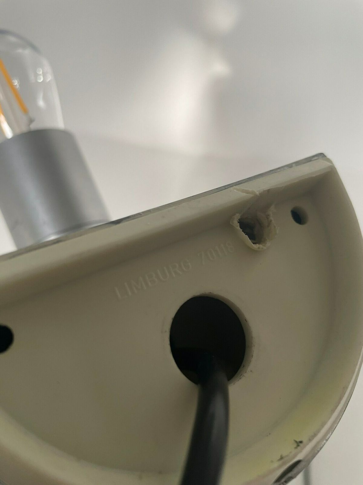 photo for sale Glashutte Limburg   Chromed Wall Sconce With Glass Top