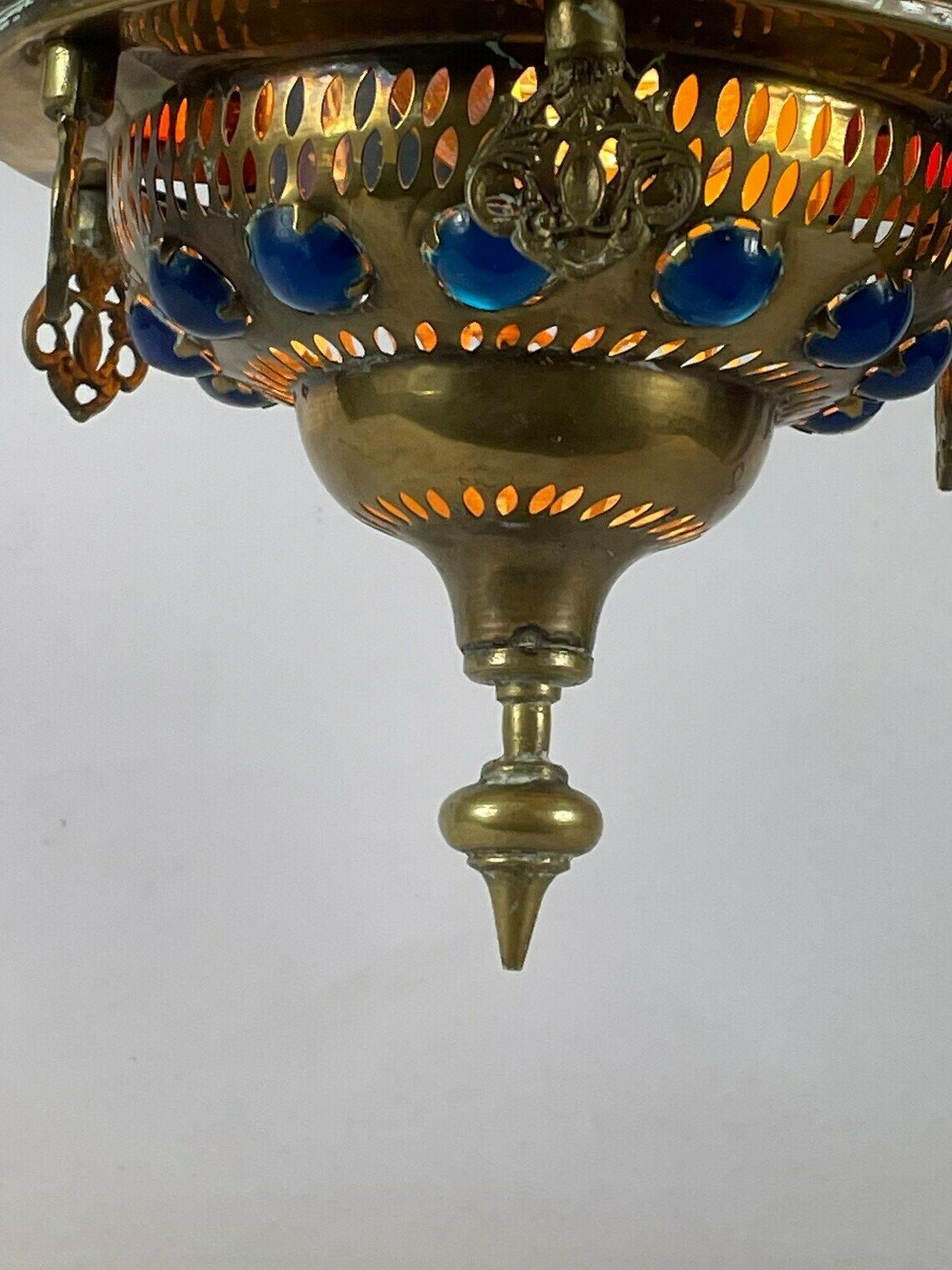 Arabische Hanglamp – Messing Met Veelkleurige Kunststof Elementen photo buy