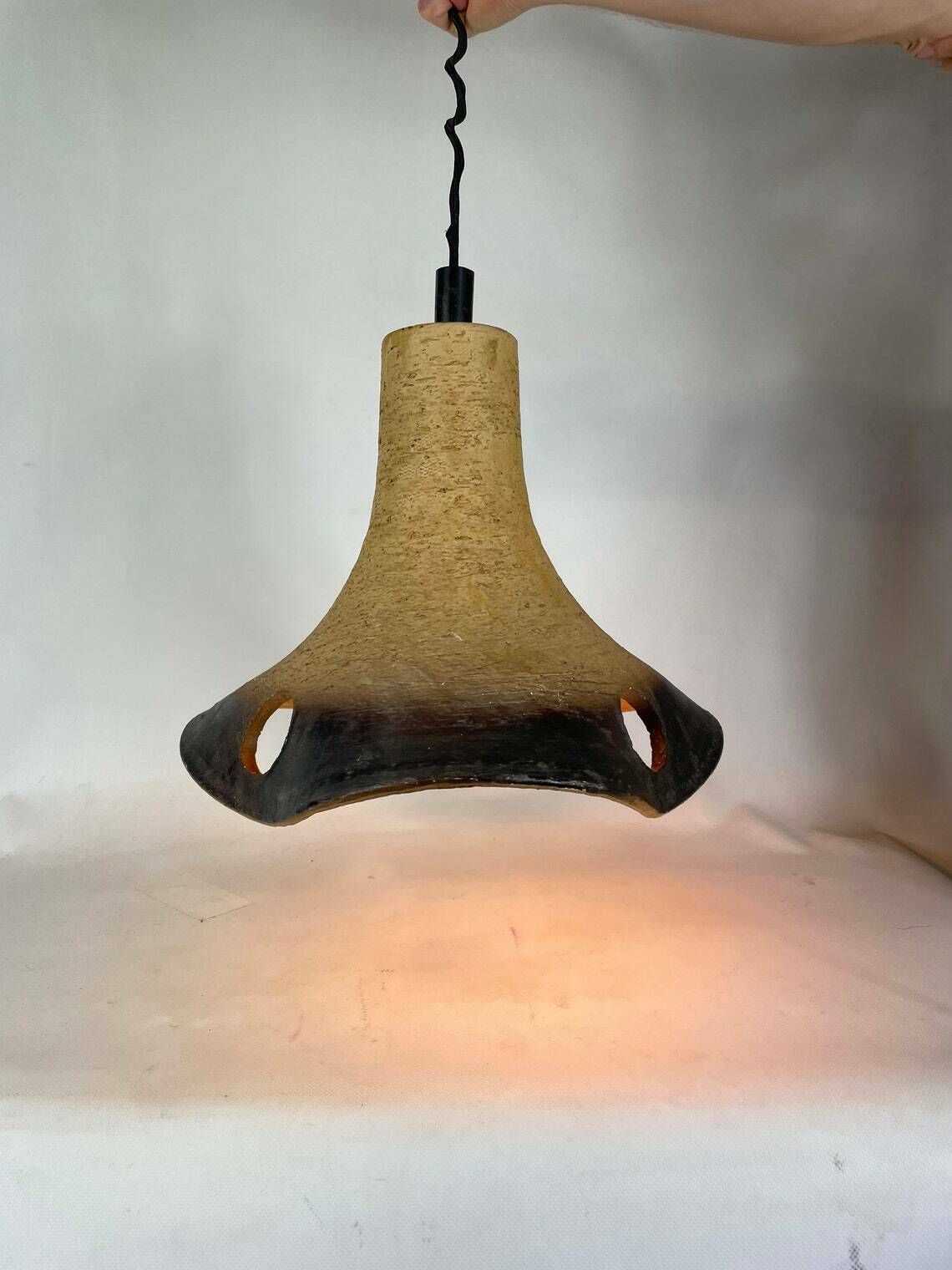 Keramieken Hanglamp   Mid Century   Duitsland   Vintage Jaren '70 photo for sale