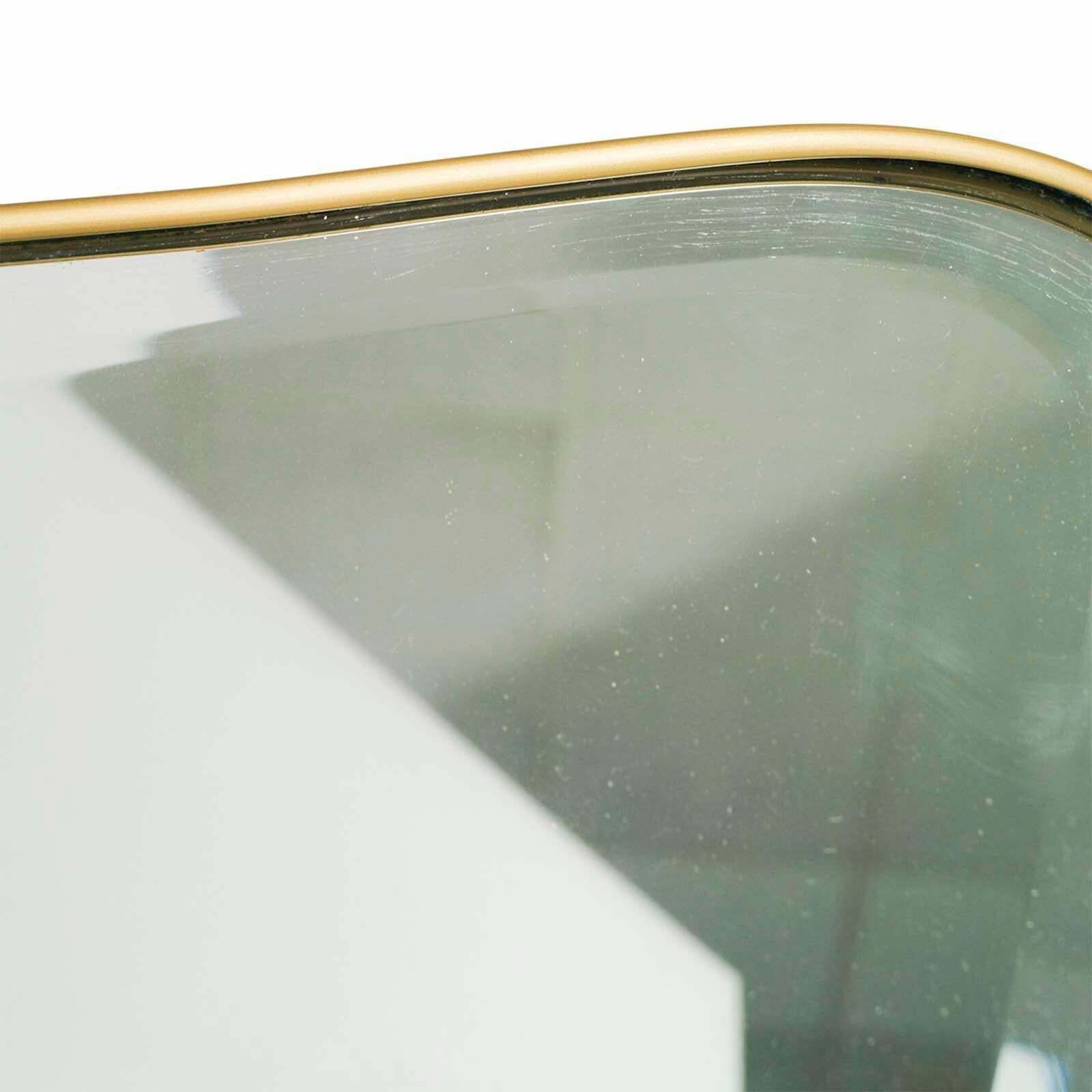 Midcentury Wall Mirror By Fontana Arte, Gio Ponti Attributed Golden Metal Frame photo Home Decor