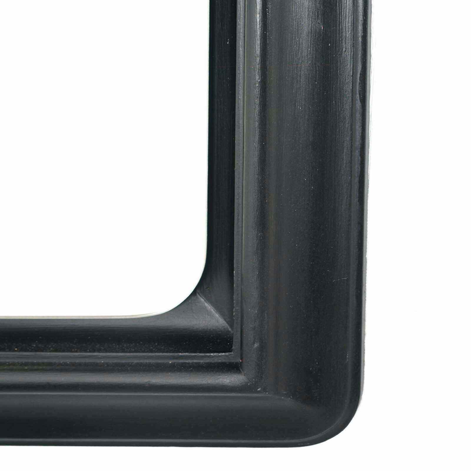 Mid Century Black Wall Mirror, Painted Walnut By Sergio Mazza For Bottega Gadda photo for sale