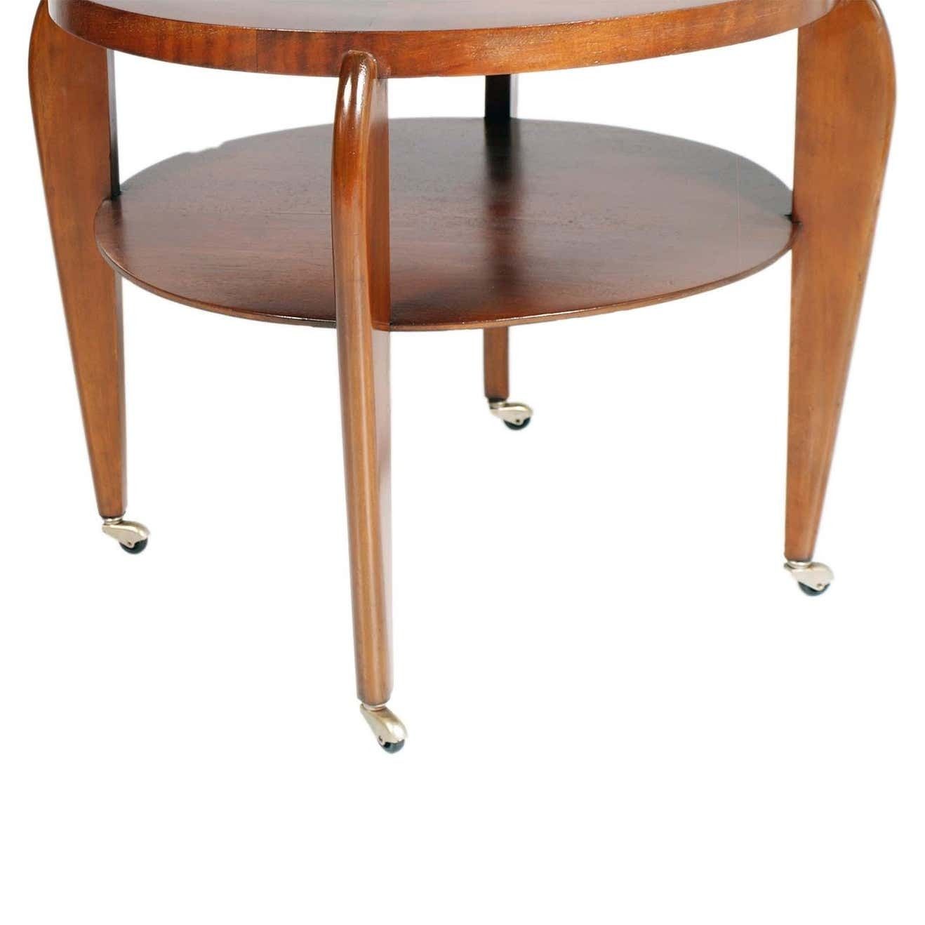 Mid Century Bar Cart Two Tiered Round Coffee Table By Paolo Buffa Per Brugnoli photo Furniture