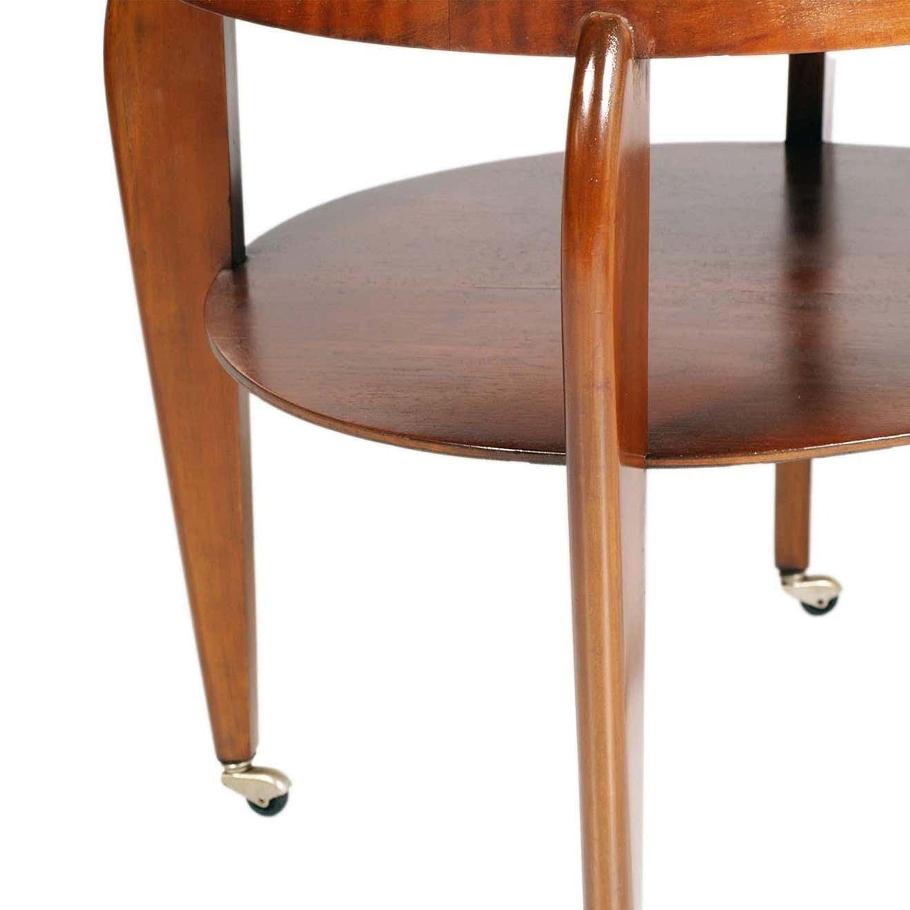 Mid Century Bar Cart Two Tiered Round Coffee Table By Paolo Buffa Per Brugnoli photo 5279.92