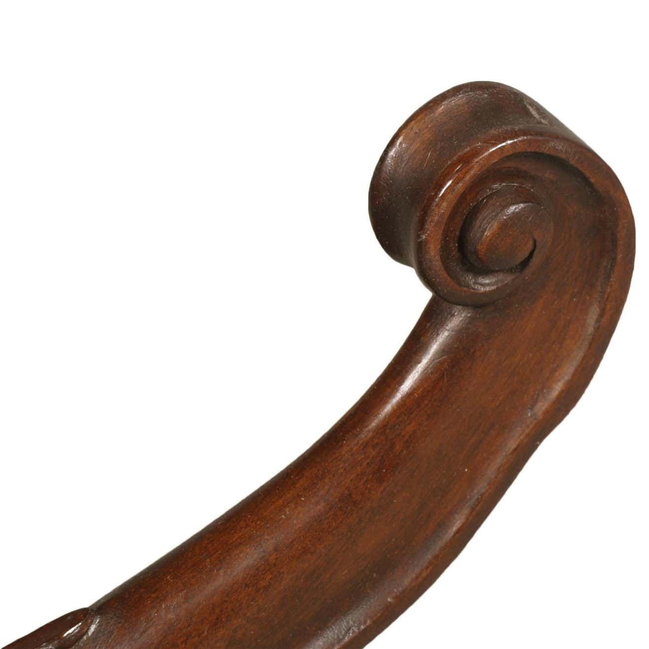photo vinterior Italian 1920s Baroque Round Coffee Table Burl Walnut, Carved Walnut Wax Polished