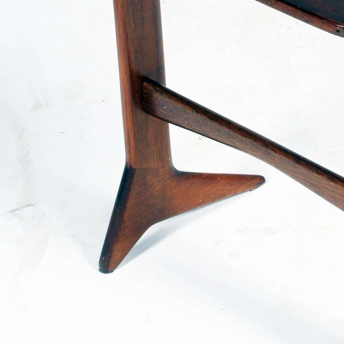 Console Nightstand By Cesare Lacca Mid Century Modern In Mahogany Wax Polished photo for sale