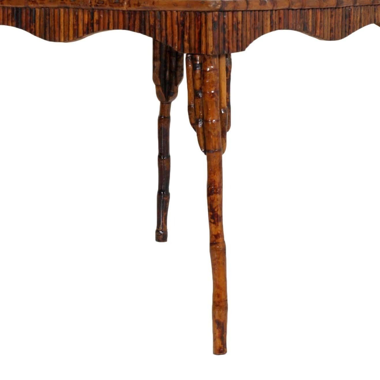 Precious Art Deco Chinoiserie Table From The 1920s, In Beech Wood Hand Carved photo vinterior