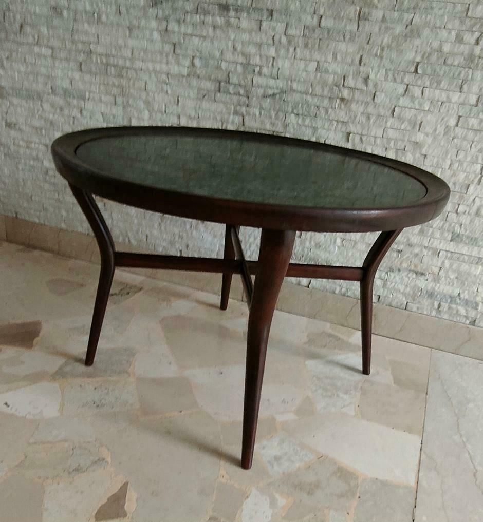 Giuseppe Scapinelli Coffee Table Marbre Rosewood Wood 1940 Italy photo 2661.0