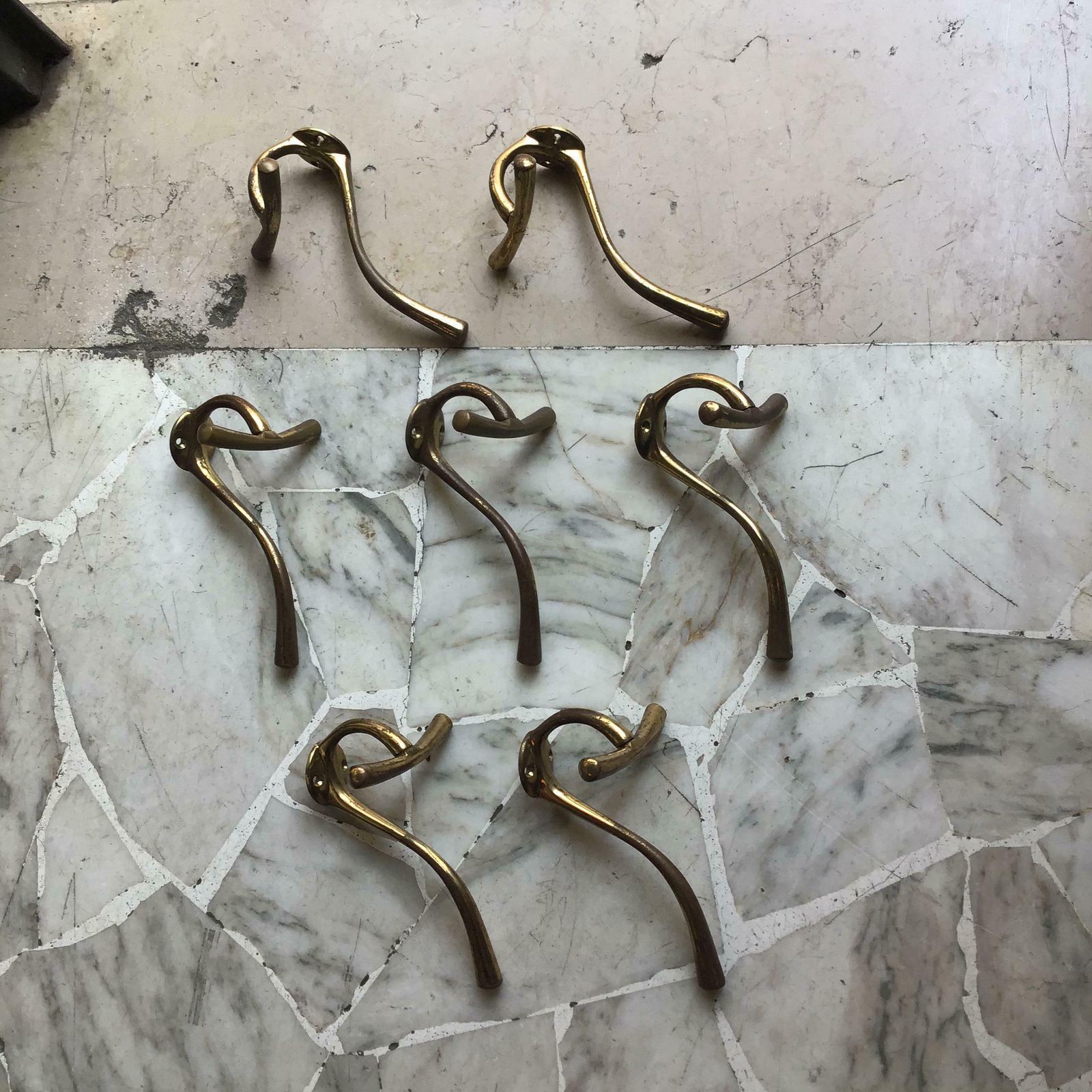 Luigi Caccia Dominioni N 7 Coat Hangers Brass 1950 Italy photo buy