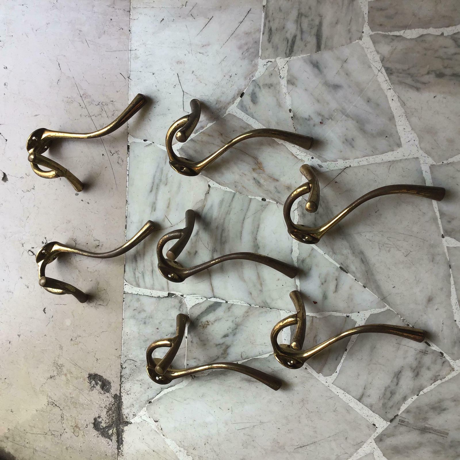 Furniture Luigi Caccia Dominioni N 7 Coat Hangers Brass 1950 Italy photo
