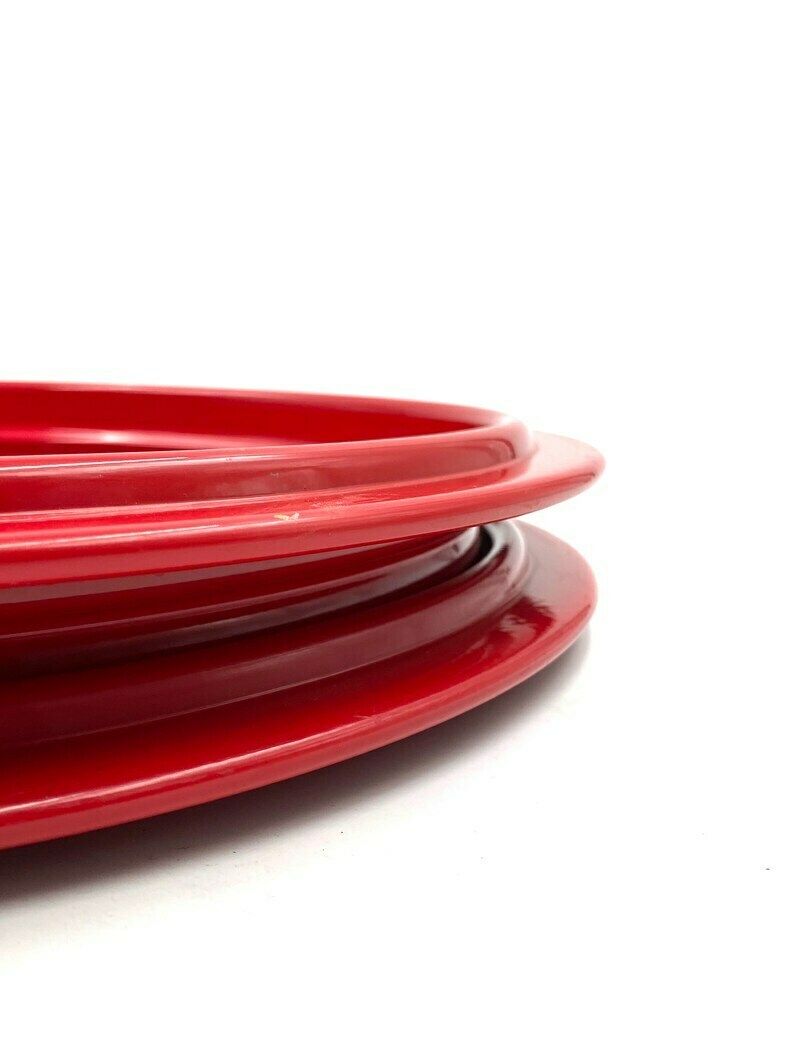 photo furniture Gianfranco Frattini, Red Centerpiece / Tray, Progetti Italy, 1970s